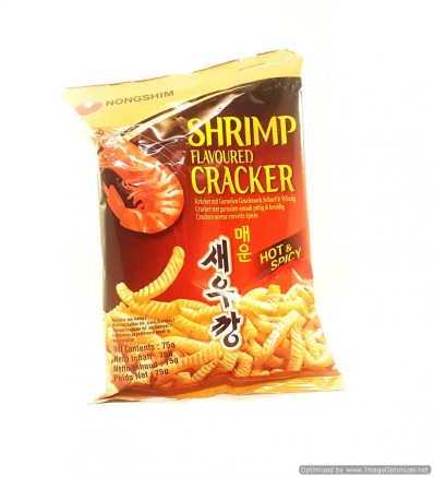 NONGSHIM Shrimp FLavoured Crackers Hot & Spicy  75g