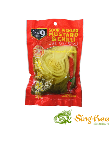 Thai 9 Sour Pickled Green Mustard with Chilli 200g