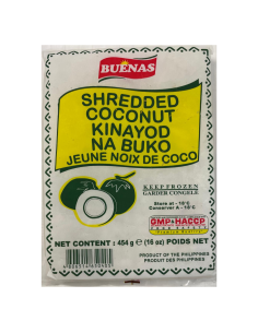 Buenas Shredded Young Coconut (Buko) 1 case (454g x 20) 2