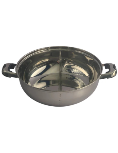 28cm Divided Steamboat Pot With Lid