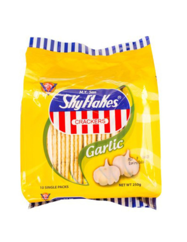 SKYFLAKES Biscuits GARLIC – 10’s Single Packs (25gx10)