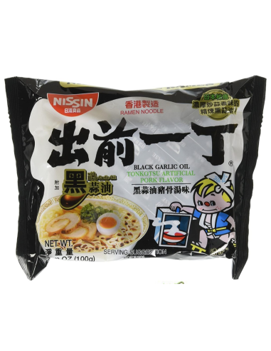 Nissin Demae Ramen Black Garlic Oil Tonkotsu Flavour Instant Noodle 100g