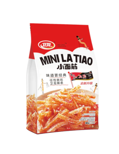 Wei Long Mini Latiao Gluten Strips Hot Flavour 360g