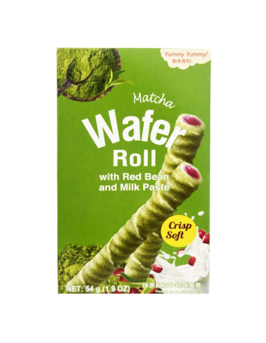 Wafer Roll with Red Bean and Milk Paste 54g