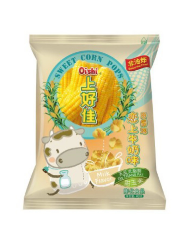 Oishi Sweet Corn Pops - Milk 80g