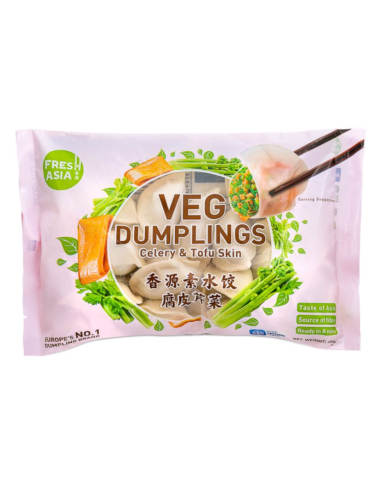 Freshasia Vegetarian Dumplings - Celery And Tofu Skin Filling 450g