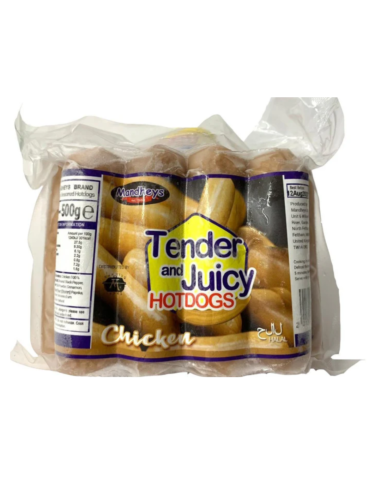 Mandhey’s Tender & Juicy Chicken Hotdogs 500g