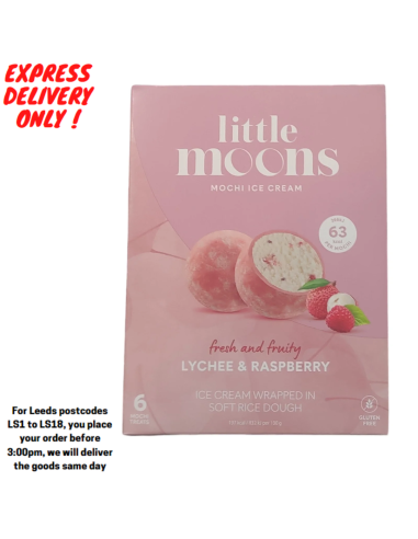 Little Moons Ice Cream Mochi - Lychee & Raspberry 32gx6