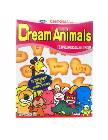 Ginbis Dream Animals Butter Flavoured Biscuits 37g