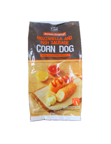 H-Cook Korean Original Corn Dogs Crispy Mozzarela & Fish Sausage 400g