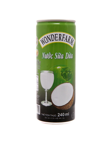 Wonderfarm Coconut Milk Drink Nuoc Sua Dua 240ml