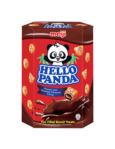 Meiji Hello Panda Biscuit with Chocolate Filling 260g