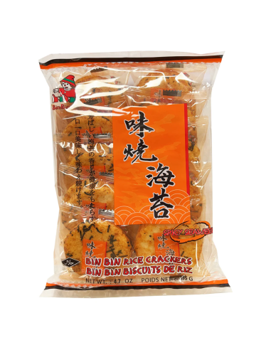 Bin Bin Rice Cracker Spicy Seaweed 135g