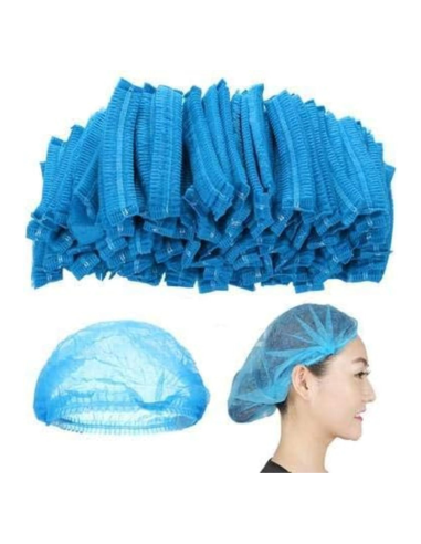 PP Blue Disposable Mob Cap 100pcs