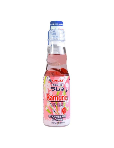 Kimura Ganso Ramune - Strawberry 200ml