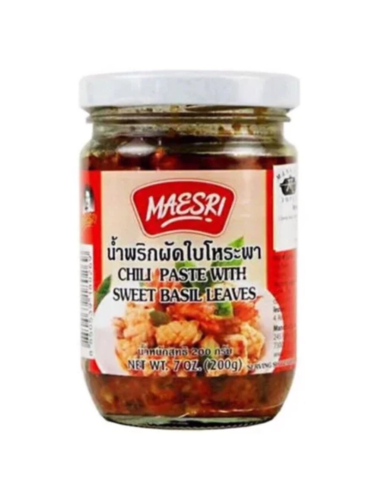 Maesri Chilli Paste with Sweet Basil Leaves 200g