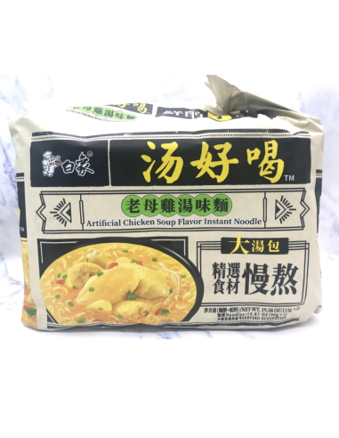 白象 汤好喝方便面 老母鸡汤味 111g (Pack of 5)