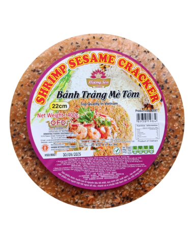 Huong Sen Shrimp Sesame Cracker – Banh Trang Me Tom 22cm - 400g