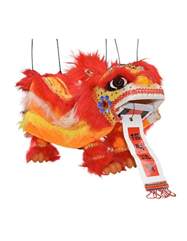 CNY Chinese New Year Puppet Lion - Orange