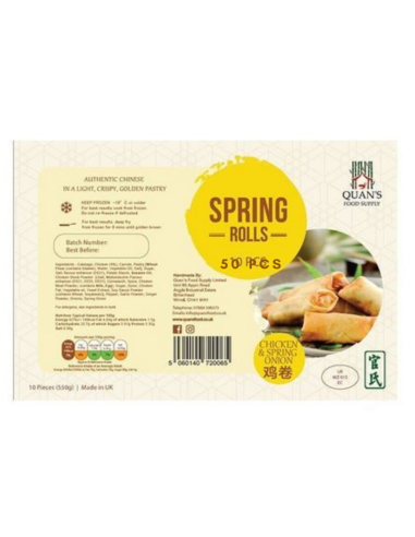 Quan's Spring Roll Chicken And Spring Onion 50pcs -  - 冰鮮 ZH