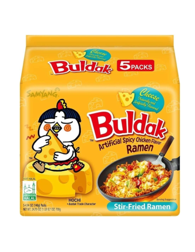 Samyang Cheese Hot Chicken Flavour Ramen (5 X 140g) 700g