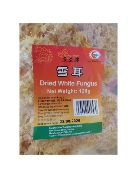 East Asia White Fungus (Natural Yellow) 120g - Dried Foods, Nuts & ...