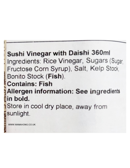 Diet Tamanoi Sushi Vinegar with Kelp Soup Stock 360ml