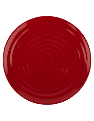 6" Red Mel Round Plate