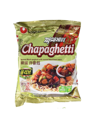 Nongshim Chapaghetti Korean Black Spaghetti With Roasted Bean Sauce 140g