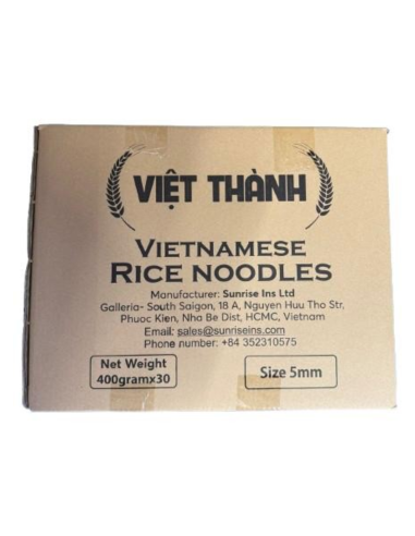 Viet Thanh Rice Vermicelli 5mm (400g x 30) 1 Case