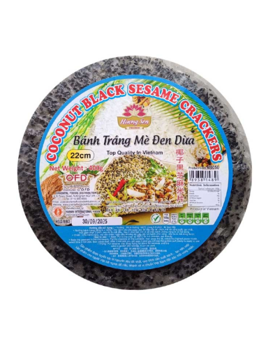 Huong Sen Coconut Black Sesame Cracker 400g | Sing Kee Foods