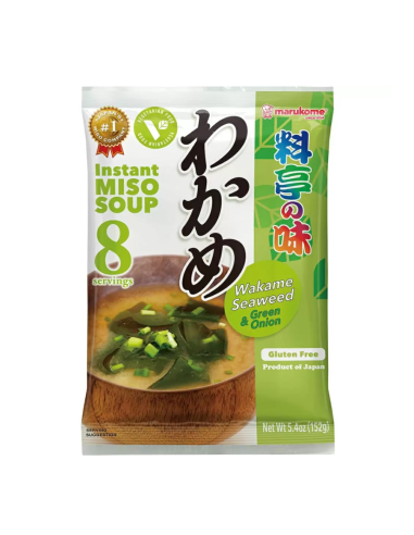 Marukome Instant Ryotei No Aji Miso Soup Wakame Seaweed Vegetarian 152g