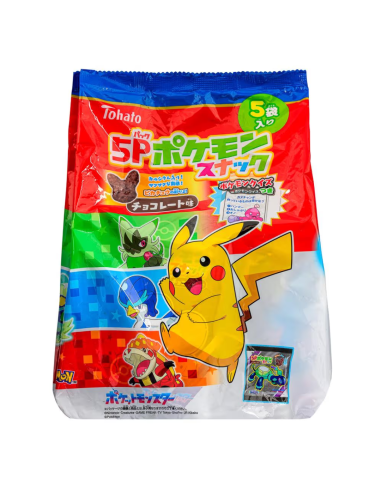 Tohato Pokemon Snack Chocolate Fla 5 Packs 80g