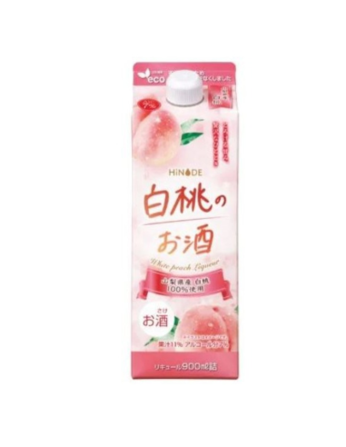 Hinode White Peach Liquor 7.50% Alc 900ml