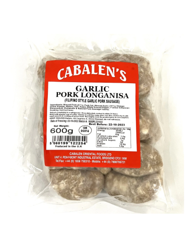 Cabalen Garlic Pork Longanisa 600g