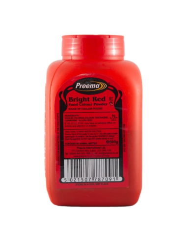 Preema Bright Red Food Colour 500g