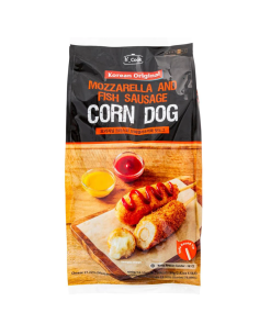 H-Cook Korean Original Corn Dogs Crispy Mozzarela & Fish Sausage 400g