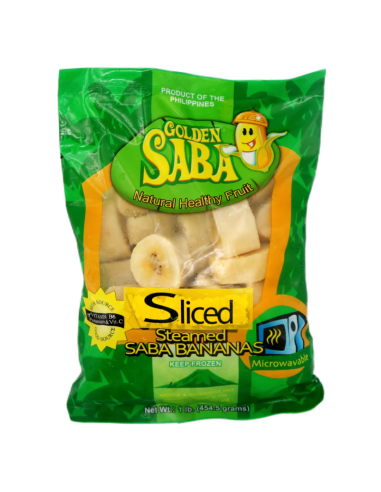 Golden Saba Frozen Cooked Saba Banana Sliced Steamed 454g