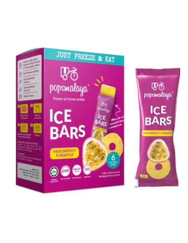 Pops Malaya Passion Fruit Pineapple Ice Bars (45ml*6) 270ml