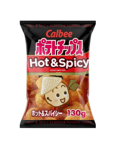 Calbee Potato Chips Hot & Spicy 130g