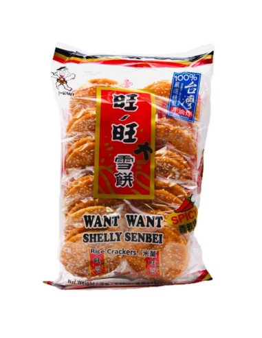 WANT WANT Shelly Senbei Rice Crackers (Spicy) 150g