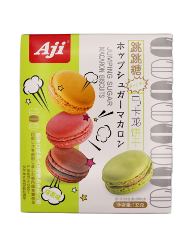 Aji Popping Candy Macaron Biscuit-Matcha 133g