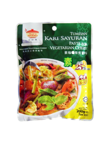 Tean's Gourmet Malaysian Vegetable Curry Paste - 200g