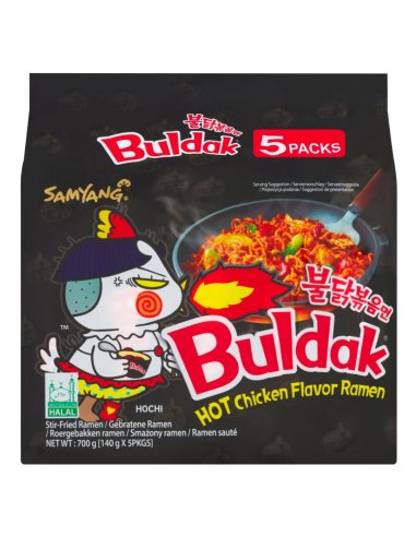 Samyang Hot Chicken Flavour Ramen 140g (Pack of 5)