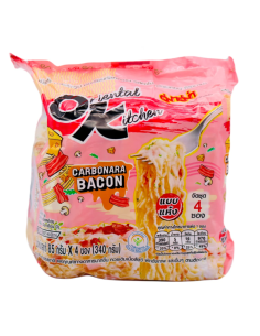 Mama Oriental Style Instant Noodles Carbonara Bacon Flavour (85g*4 Packs) 340g