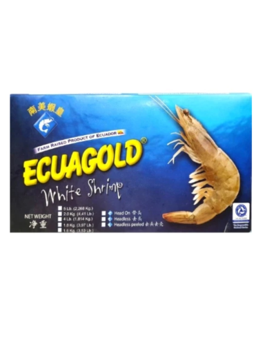 Ecuagold 冷凍帶頭對蝦 2kg（20/30）