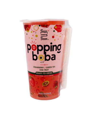 Jenji Popping Boba Strawberry Kiwi Fruit 320ml
