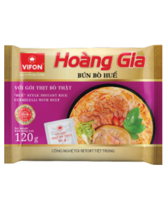 VIFON Hoang Gia Bun Bo Hue Rice Vermicelli with Beef 120g