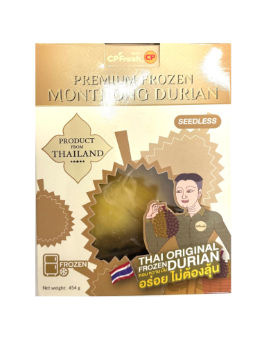 CP Seedless Frozen Golden Pillow Durian Pulp 454g
