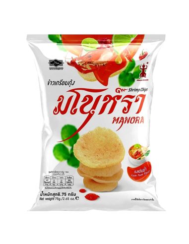 Manora Fried Shrimp Chips Tom Yum 75g
